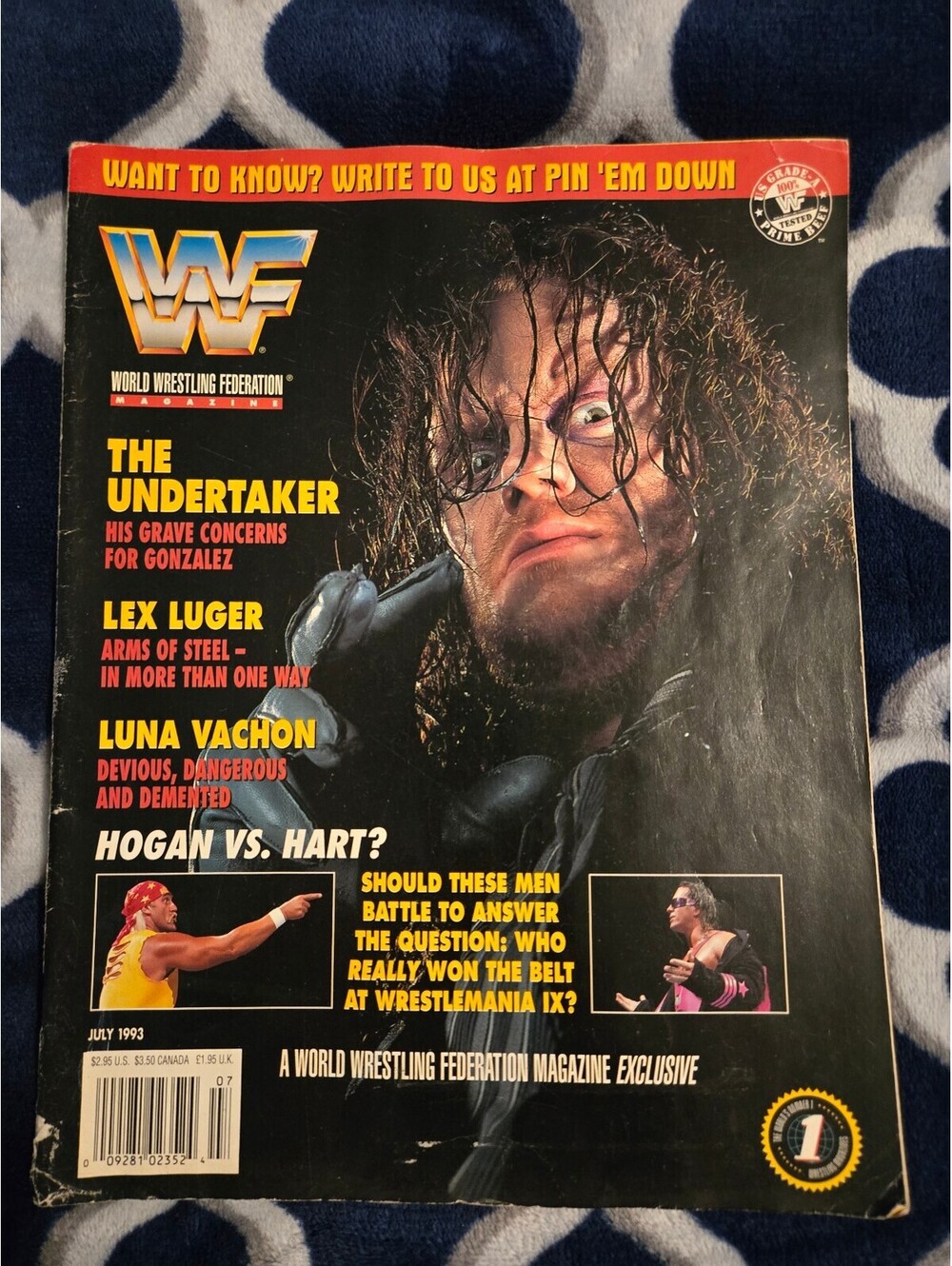 May 1993- Undertaker Cover vintage offical